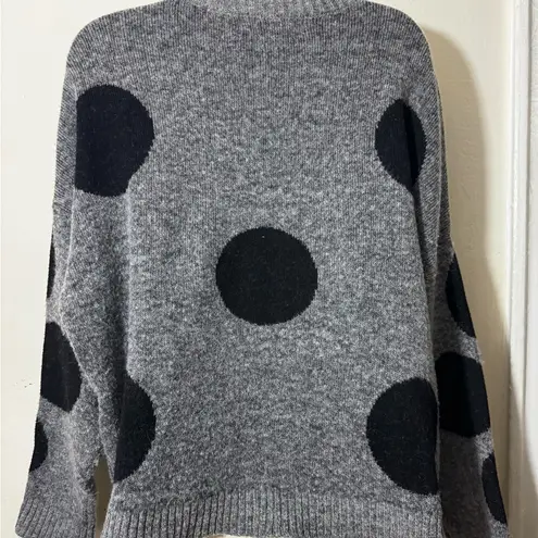 Workshop Republic Clothing Charcoal Sweater with Ebony Circles Sz XL Like New