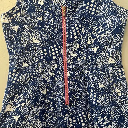 Lilly Pulitzer for Target Upstream Fish blue and white sleeveless shift 8