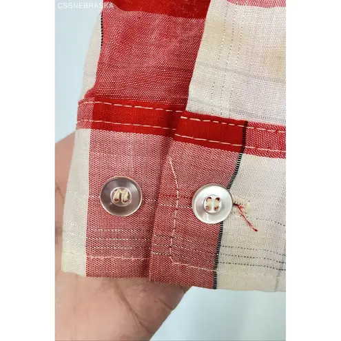 1970's Levis Women's Red/ White Button