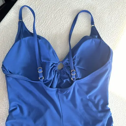 Robin Piccone AUBREY ONE PIECE KEY HOLE, French Blue, Size 14, $166