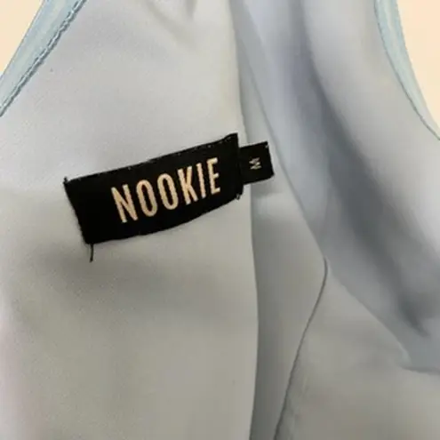 Nookie X Revolve Allure Gown In Dusty Blue Baby Blue Size Medium Womens