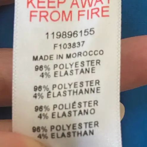 Topshop One Shoulder Dress Bodycon Asymmetrical Cobalt Blue M