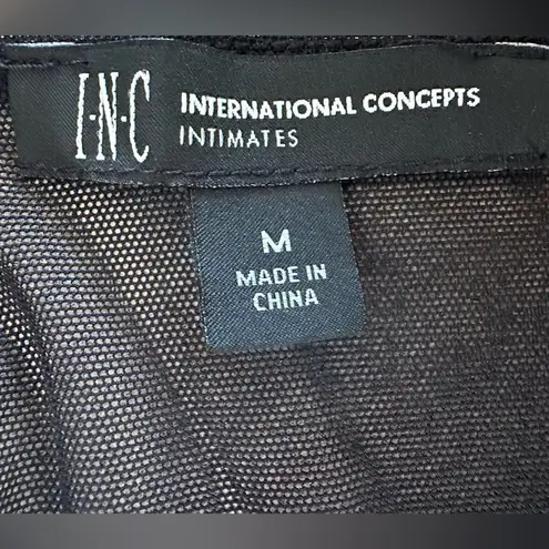 Inc international Lace & Mesh Sheer Long-Sleeve Bodysuit - NWT