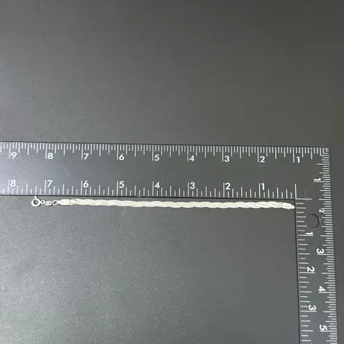 Vintage 925 Sterling Silver Braided Woven Snake Chain 7.25” Bracelet 4g.