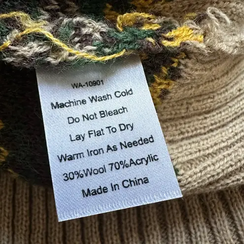 Kiel James Patrick Cozy Cabin Sweater Dress Moose Tree Winter Christmas Wool KJP