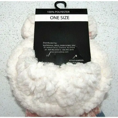 Women's Carnival Fashion Orange Blue White Sherpa Lined Socks with Grippers