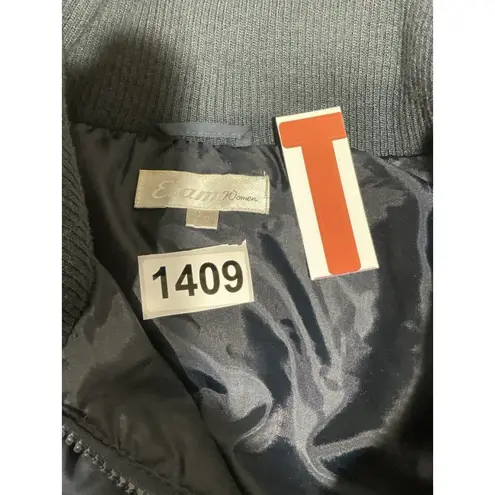 Womans Etam Woman Blue Small Knee Length Zip Front Hood Puffy Coat