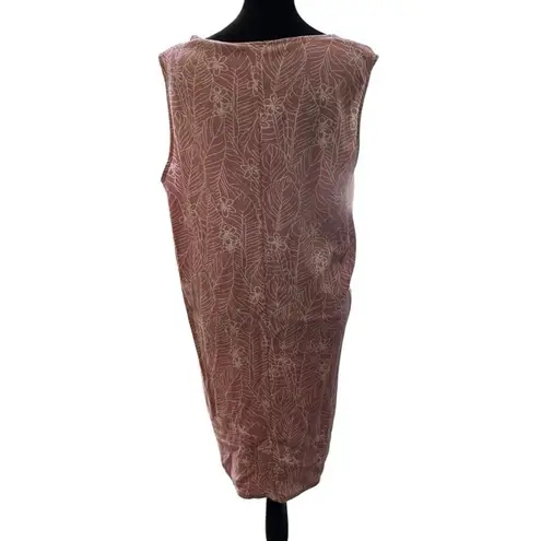 Orvis Linen Knee Length XL Pink Tropical Summer Sleeveless X Large Pockets NEW