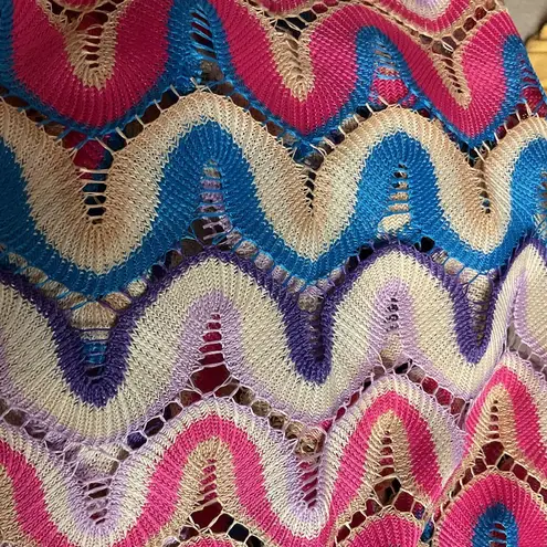 Boston Proper Women's Patterned Long Sleeve Duster Multi Size L Beach Boho