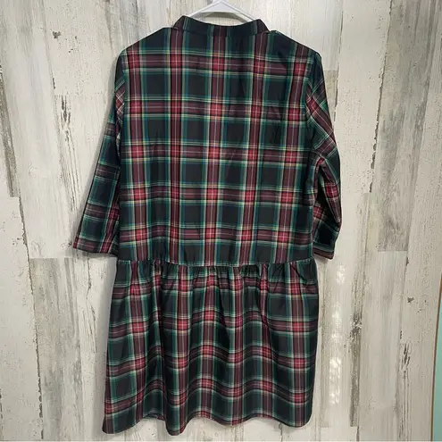 Tuckernuck Highland Tartan Royal Shirt Dress Black Plaid size L NWT Preppy Size L