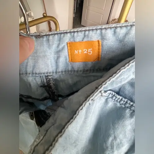 Pilcro and the Letterpress Anthropologie Light Wash Wide Leg Jean Pants