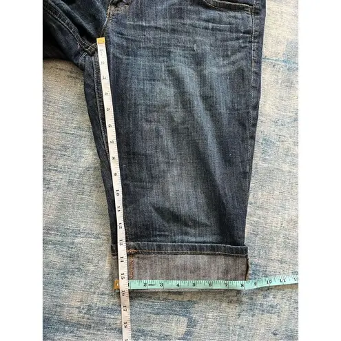 Mossimo Supply Co Cuffed Faded Mid Length Denim Shorts Size13 Blue Size undefined