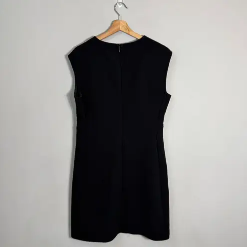 Club Monaco Sculptural Mini Dress Women's 10 Black Minimalist Neutral LBD Career