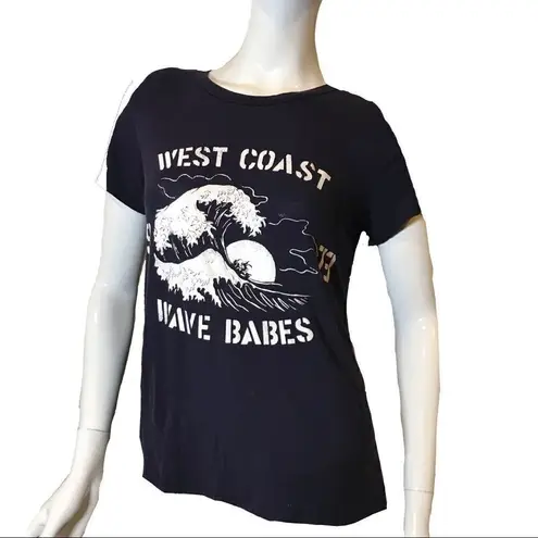 Graphic Tee Short Sleeve Shirt Navy Blue Size Small West Coast