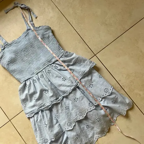 Sincerely Jules Blue Strapless Eyelet Dress Size M