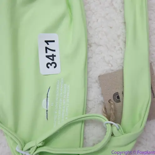 NEW Toast Swim Free People Eco Signature Knot Bikini Top in light lime green, XL Green