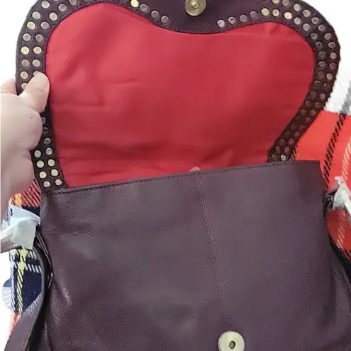 NWT Sharif Pony Hair Leather Saddle Bag Brown