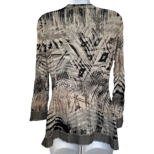 Alberto Makali Abstract Art Topper Jacket Blouse EUC Size Small