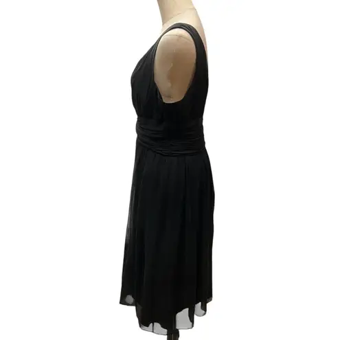 Donna Morgan Women's Jessie Sleeveless Chiffon Cocktail Dress 12 Black Wedding