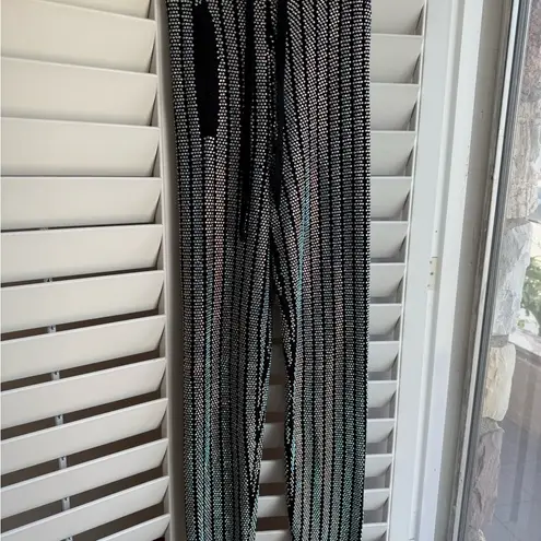 RtA NWT Finn Pant Crystal Embellished Knit Black