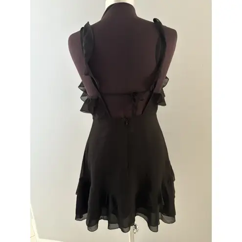 Storia  Babydoll Dress Size S Black Ruffled Mini Witchy Goth Whimsy Feminine Y2K - Image 4