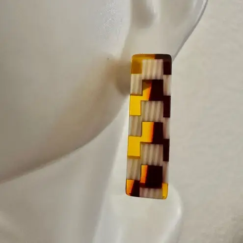 Nat + Noor checkered pattern earrings