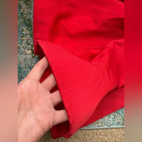 Vintage Riff’s custom red rosette button dress, size small