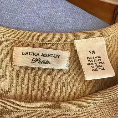 Laura Ashley Brown Tank Top Crew Neck Sleeveless