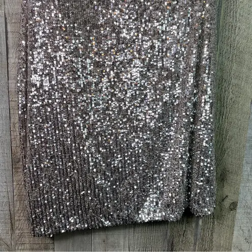 XScape (with flaws)Size 10 Beige/Tan Underlay Silver Sequin 1 Arm Party …