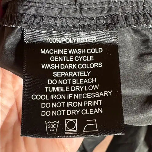 Maniere De Voir Black Satin Joggers Size 6 (XS to Large)