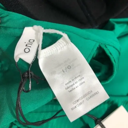 ONIA Belle Rainforest Green Metallic Zig Zag One Piece Swim Suit Size Large NWT - Image 6