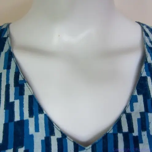 Mata Traders blue ikat 100% cotton dress, size XS Blue