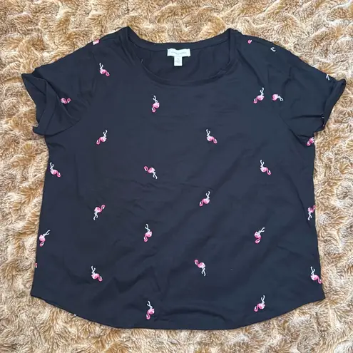 Vintage America Black Cherry Print Women's Top size XXL