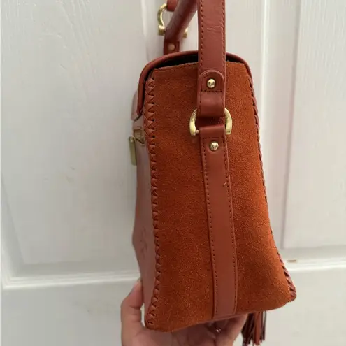 Brand new Sancia the Mini Milla Jet Set leather Bag in Cognac Brown