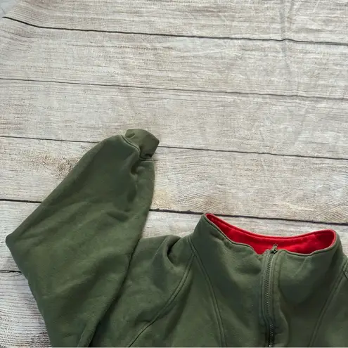 Harry Rosen olive green elephant safari quarter zip sweatshirt size large