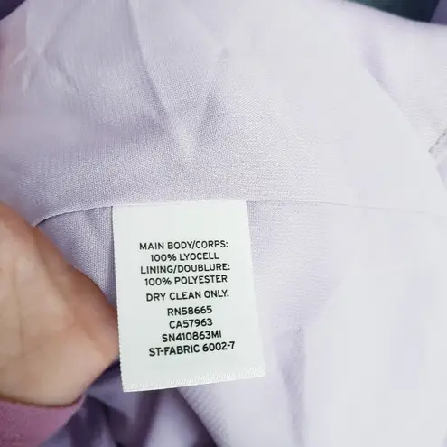 Something Navy Lilac Purple Elongated Collar Belted Trench Coat