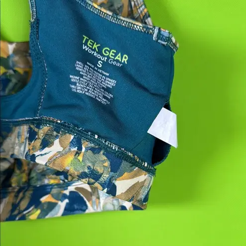 Tek Gear  Blue and Yellow Sleeveless Crop Top