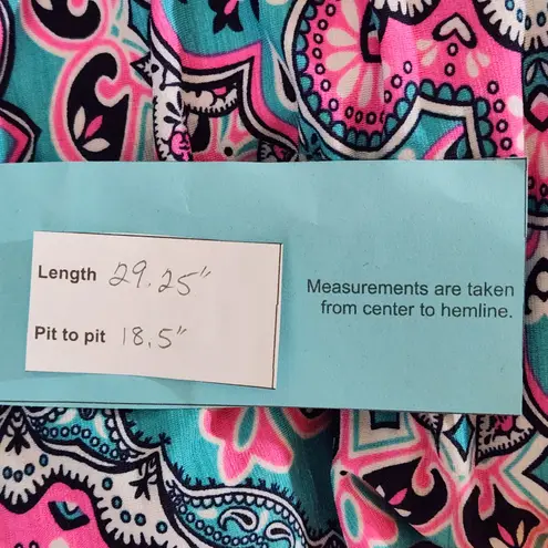 Pink Coconut Boutique Pink Coconut Aqua and Pink Print Mini Dress NWT Sz Large Wedding Guest Dress