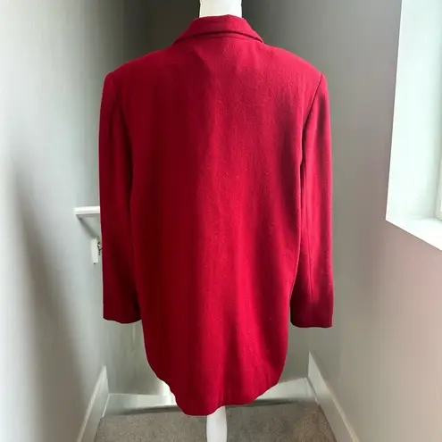 Sag Harbor Vintage Women’s Red 100% Wool Peacoat Jacket Size 16