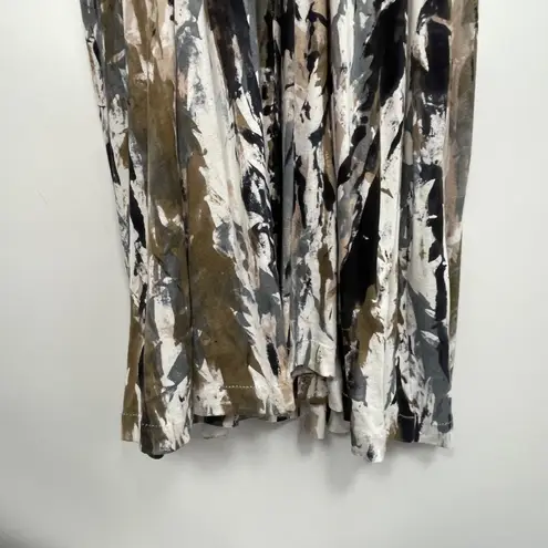 Heyne Bogut Women's Multicolor Abstract Print Sleeveless Long Maxi Dress Small Gray