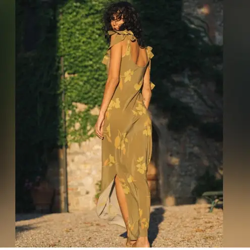 SOLEIL SOLEIL INES DRESS TULIP HAZEL SILK Green