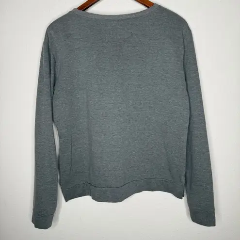 Victoria Sport Sweatshirt Cropped Pullover Long Sleeve Top Gray Size M Size M