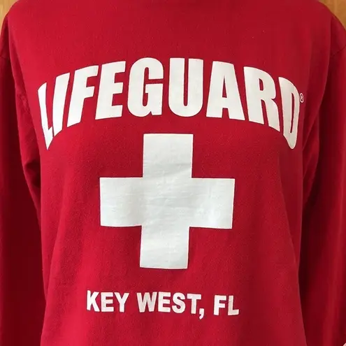 Lifeguard  Key West Florida Red Long Sleeve Shirt