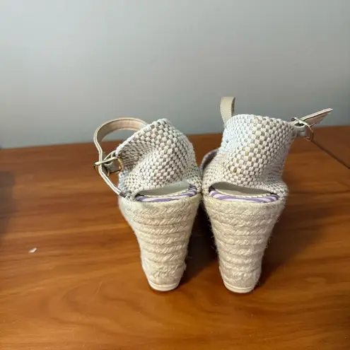 Penelope Chilvers High Mary Jane Atelier Stripe Espadrille Heel Wedge Purple 39 Purple Size 8