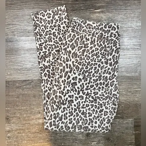 Nine West  Gramercy Skinny Ankle Leopard Print Jeans