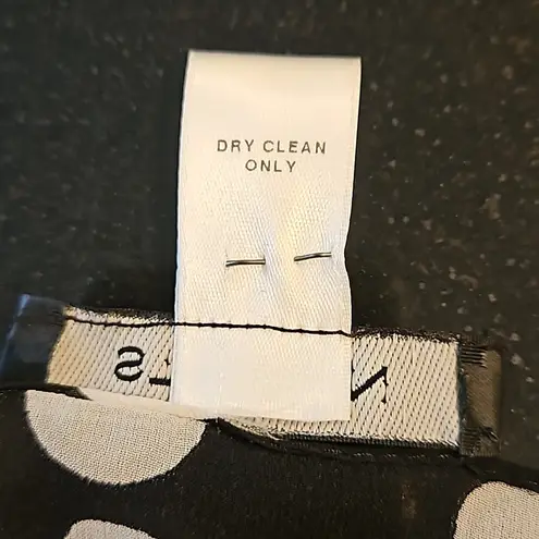 St. John ππ 100% Silk Scarf ~ Black & White Polka Dot Print