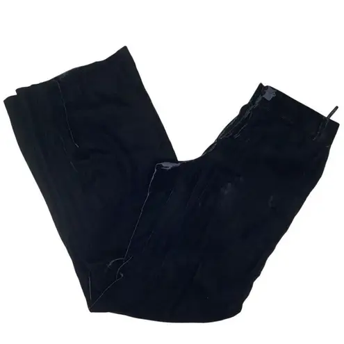 ✨J.Crew Silk Velvet City Fit Wide Leg Full Length Dress Sz 8 Pants✨ Black