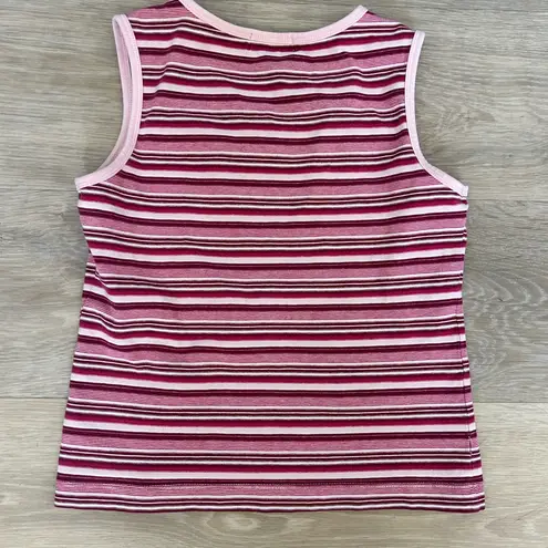 Limited Too Rhinestone Striped Tank Top Kids M (Fits XS/S) Y2K Style