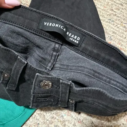Veronica Beard Debbie Black Skinny Jeans Raven Button Fly- Size 25 0