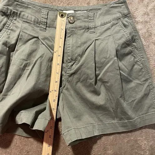 A New Day  Shorts Womens 4 Chino Olive Green High Rise Stretch Work Casual Cargo - Image 6